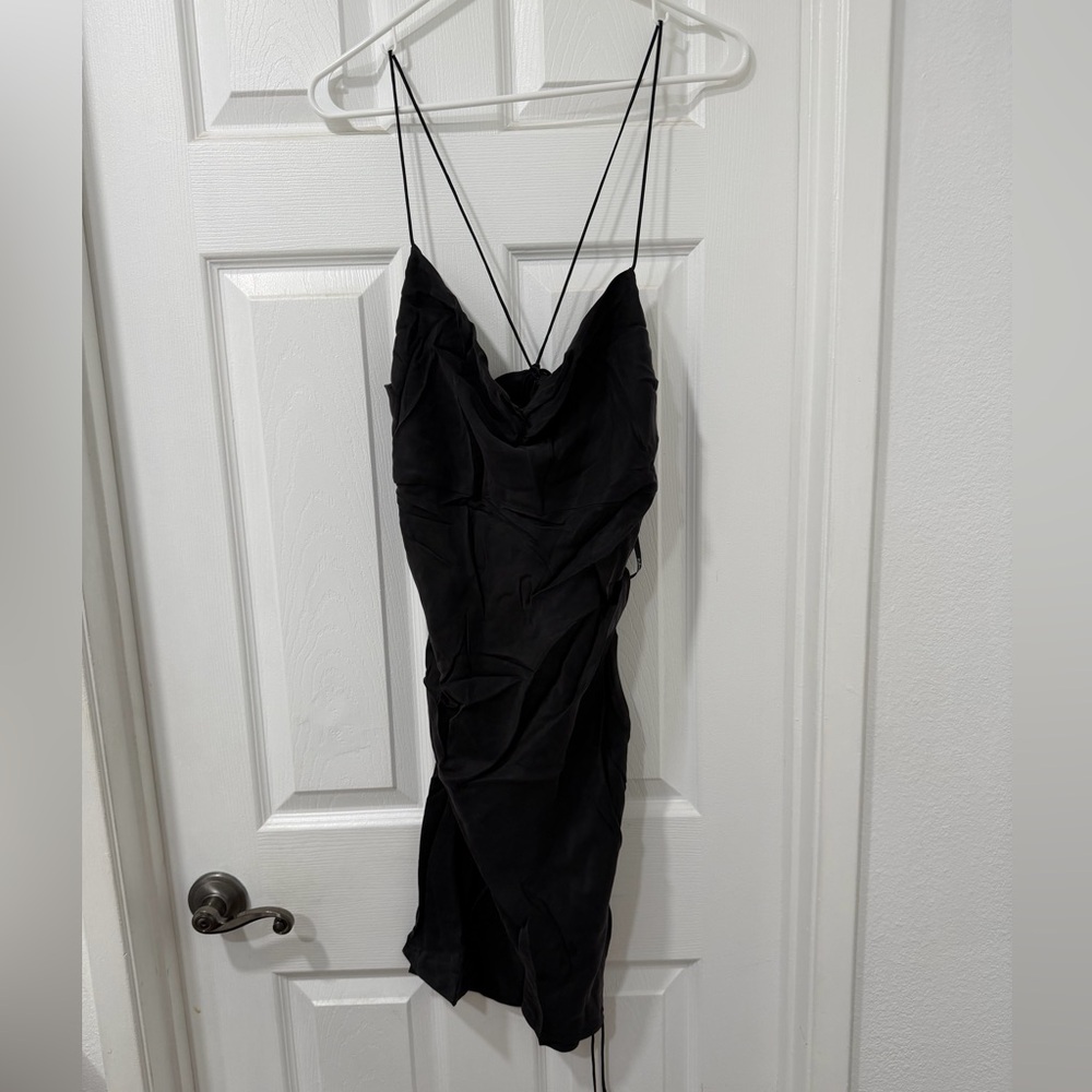 For Love and Lemons Black Mini Dress with Spaghetti Straps